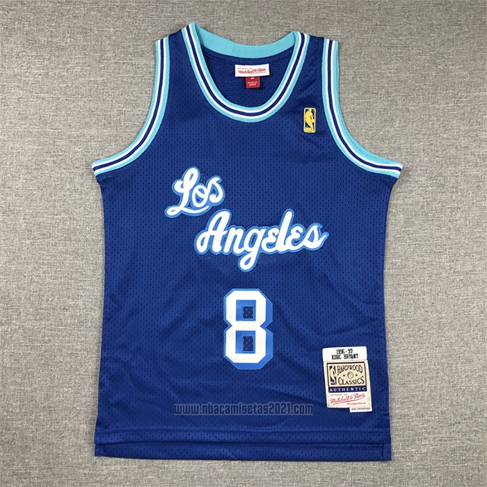 Camiseta Nino Los Angeles Lakers Kobe Bryant #8 Mitchell & Ness 1996-97 Azul
